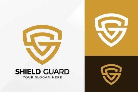 SG Shield Guard Monogram Logo Design, Brand Identity logos vector, modern log Stock Illustration