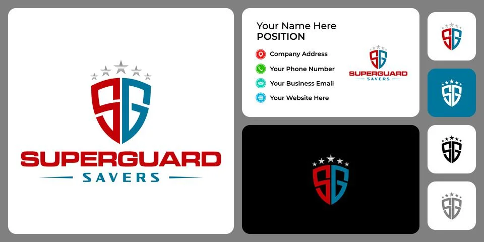SG SHIELD LOGO Illustrazione stock
