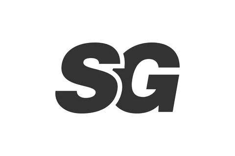 SG Techno Editable Font Logo For Corporate Branding. Bold, Futuristic Desig.. Stock Illustration