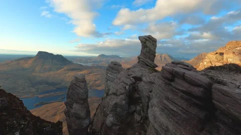 Sgorr Tuath timelapse sunset Stock Footage 153497792