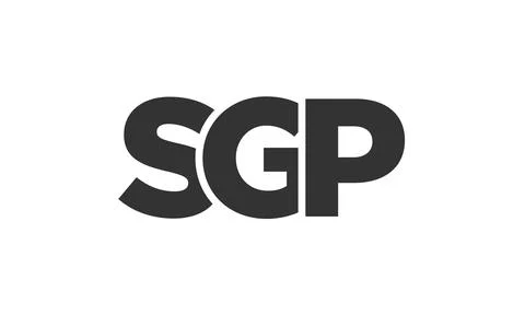 SGP logo design template with strong and modern bold text. Initial based ve.. Illustrazione stock