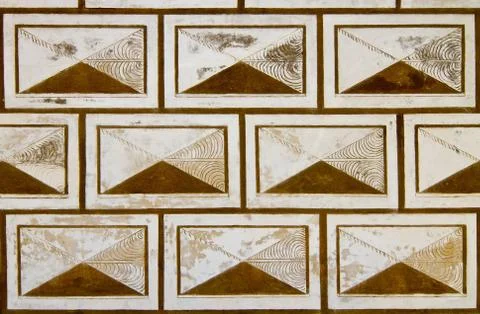 Sgraffito on historical wall background Stock Photos