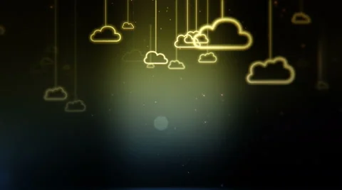 SGroup of abstract cloud symbols animation Stock Footage 63300846