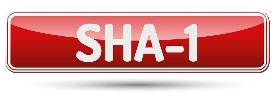 SHA-1 Shattered Collision Attack Stock Illustration