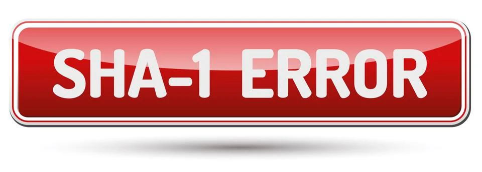 SHA-1 Shattered Collision Attack Stock Illustration