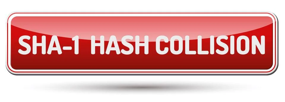 SHA-1 Shattered Collision Attack Stock Illustration