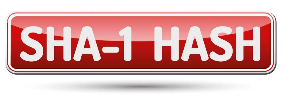 SHA-1 Shattered Collision Attack Stock Illustration
