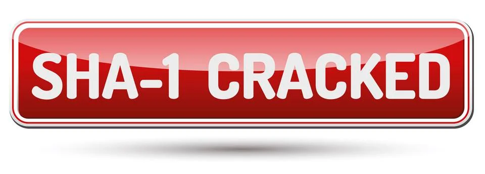SHA-1 Shattered Collision Attack Stock Illustration