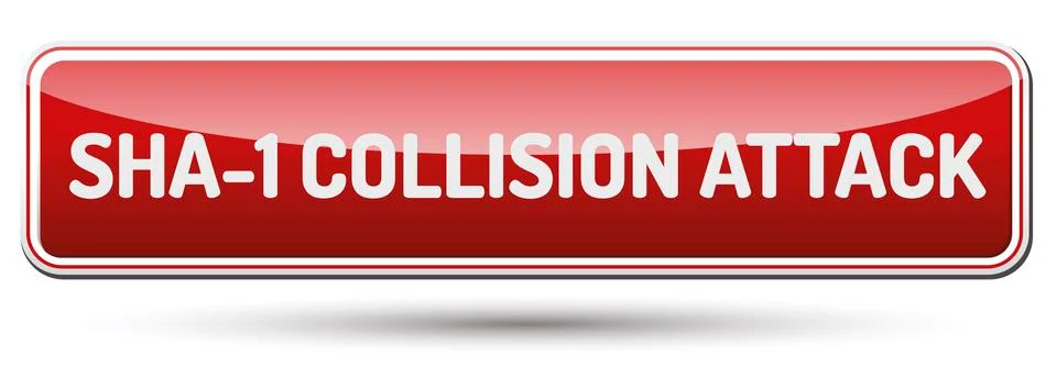 SHA-1 Shattered Collision Attack Stock Illustration