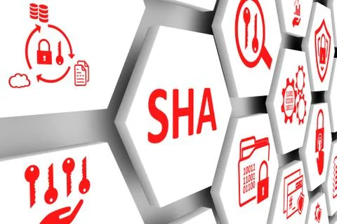 SHA concept cell background 3d illustration 스톡 일러스트