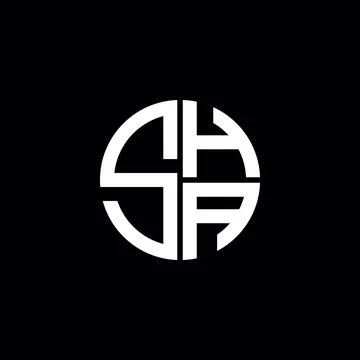 SHA logo SHA icon SHA monogram SHA letter minimalist Circle flat Unique mod.. Illustrazione stock