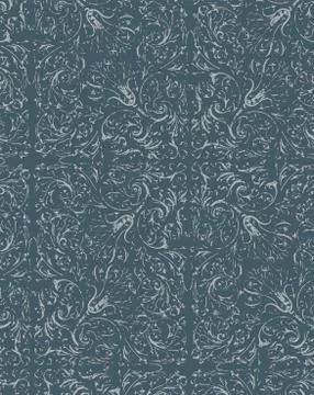 Shabby abstract damask seamless vector victorian pattern wallpapper Stock Illustration