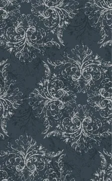 Shabby abstract damask seamless vector victorian pattern wallpapper Stock Illustration