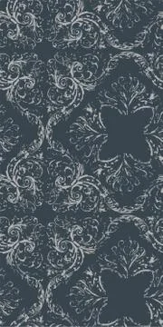 Shabby abstract damask seamless vector victorian pattern wallpapper Stock Illustration
