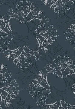 Shabby abstract damask seamless vector victorian pattern wallpapper Stock Illustration