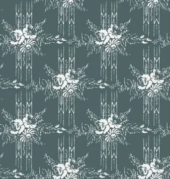 Shabby abstract damask seamless vector victorian pattern wallpapper 스톡 일러스트