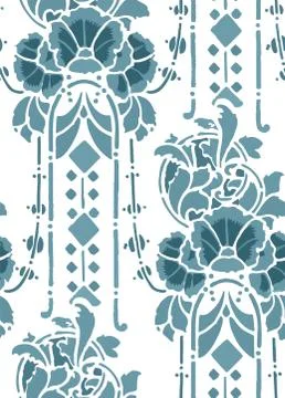Shabby abstract damask seamless vector victorian pattern wallpapper Stock Illustration