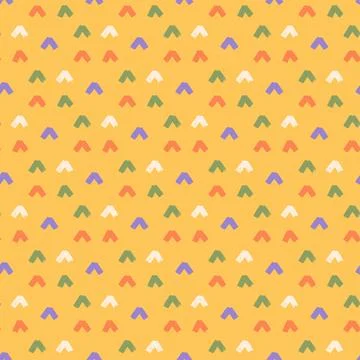 Shabby Angles seamless pattern. Hand drawn geometric triangle brush strokes Stock Illustration