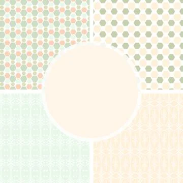 Shabby chic patterns and seamless backgrounds Illustrazione stock