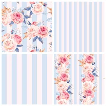 Shabby chic patterns Illustrazione stock