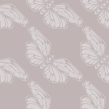 Shabby chic seamless pattern with butterflies. Cottagecore Stock Illustration