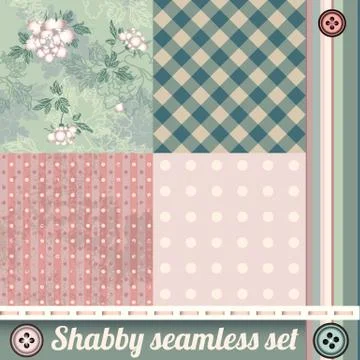 Shabby chic set Illustrazione stock