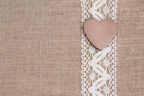 Shabby rustic background with heart Stock Photos