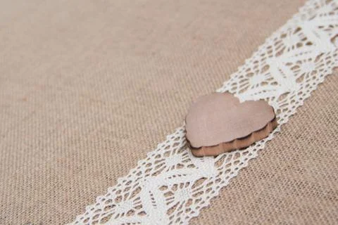 Shabby rustic background with heart Stock Photos