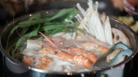 Shabu shabu Stock Footage 120979994