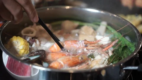 Shabu shabu Stock Footage 120980244