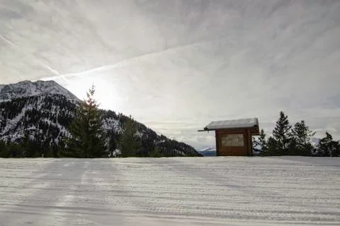 Shack in the alps Stock Photos