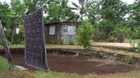 Shack and Clothesline Video stock 46115519