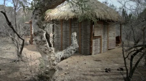 Shack in Desert Stock Footage 10817517