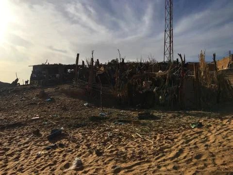 Shack on the desert Foto stock
