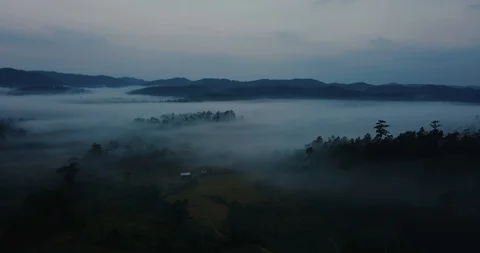 THE SHACK WITH FOG Video stock 101759259