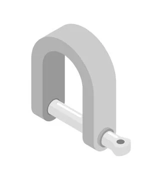 Shackle is rigging bracket. A connecting element. Stock Illustration