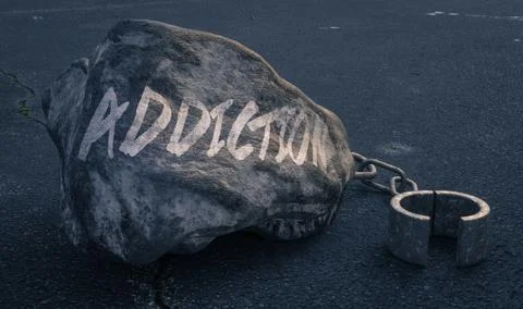 Shackled to addiction Stock Photos