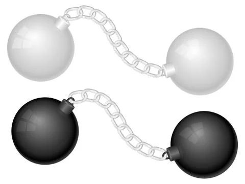 Shackles chain set Stock Illustration