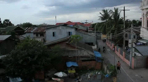 Shacks and Streets Stock Footage 19749813