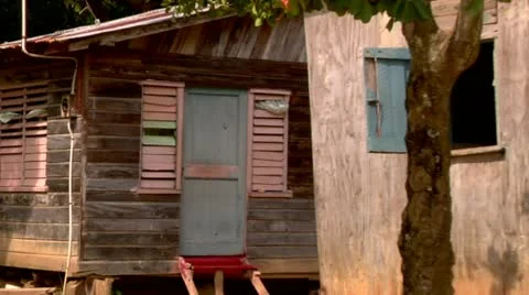 Shacks in the Caribbean Stock Footage 22157828