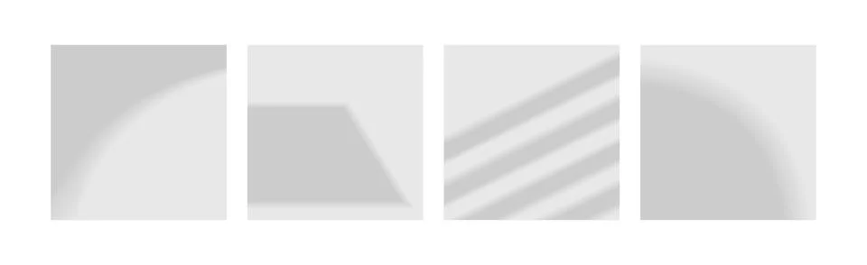 Shade and Shadow Grey Fall Effect Vector Set Illustrazione stock
