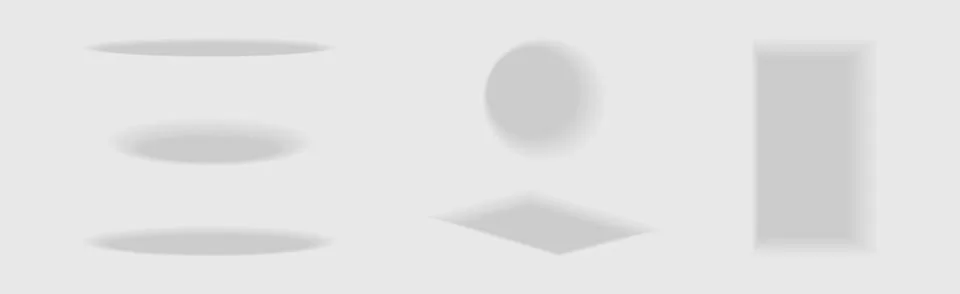 Shade and Shadow Grey Fall Effect Vector Set Stock Illustration