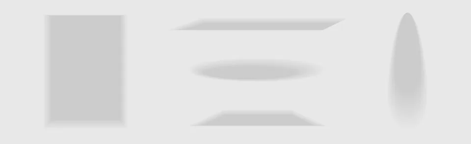Shade and Shadow Grey Fall Effect Vector Set 스톡 일러스트