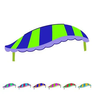 Shade canopy awning vector cartoon graphic Stockillustratie