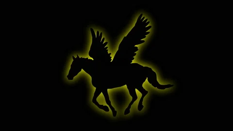 SHADE OF PEGASUS with  glow fx Stock Footage 153697622