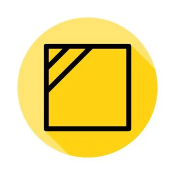 Shade, rectangle icon long shadow Stock Illustration