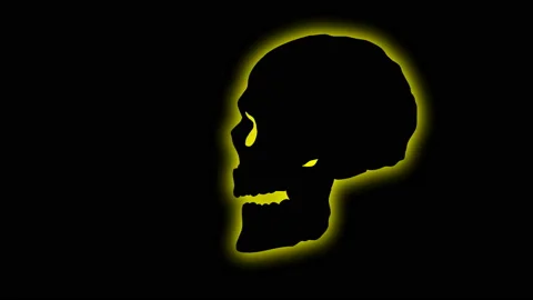 SHADE OF SKULL with  glow fx Stock Footage 153760900