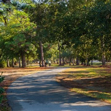 Shaded Bike Path Stock Photos