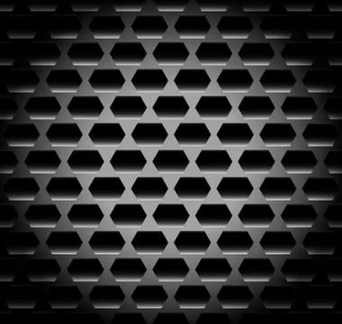 Shaded, Dark background / pattern with hexagonal shapes. repeatable geometry Illustrazione stock