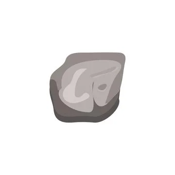 Shaded grey smooth stone vector illustration Stock Illustration